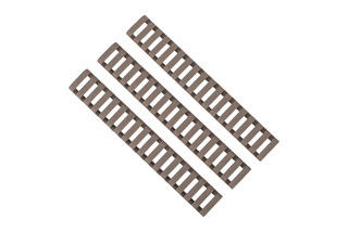 ERGO 18-Slot Low-Pro Ladder fde Picatinny Rail Covers come in a 3 pack